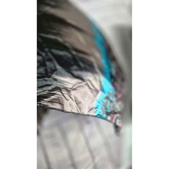 Boho Strapless Smocked Handkerchief Hem Paisley Dream Dress Turquoise Magenta - Picture 4 of 7